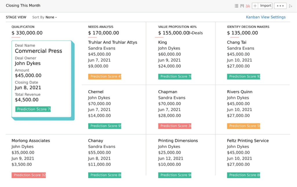 Zoho CRM Example 1